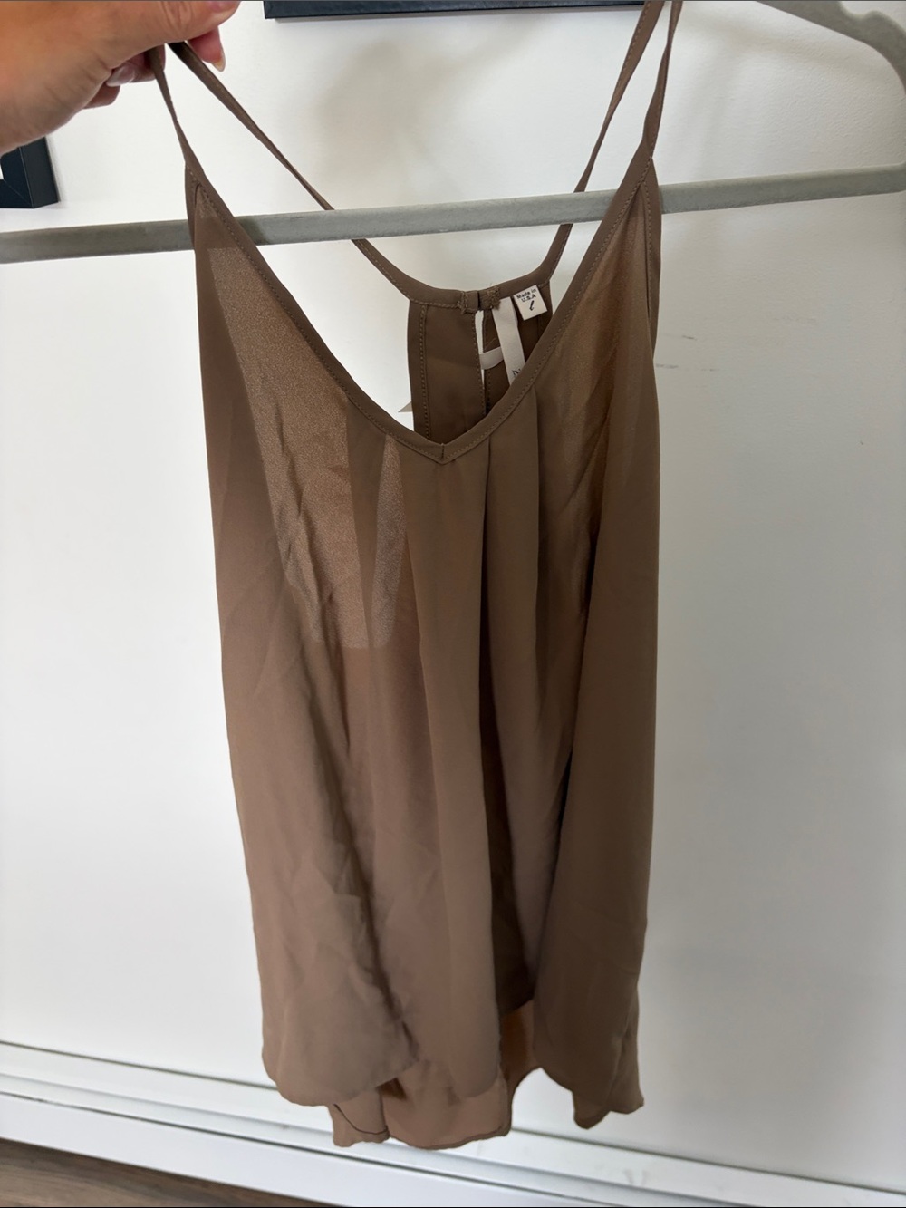 Bellatrix Brown V-Neck Spaghetti Strap Camisole